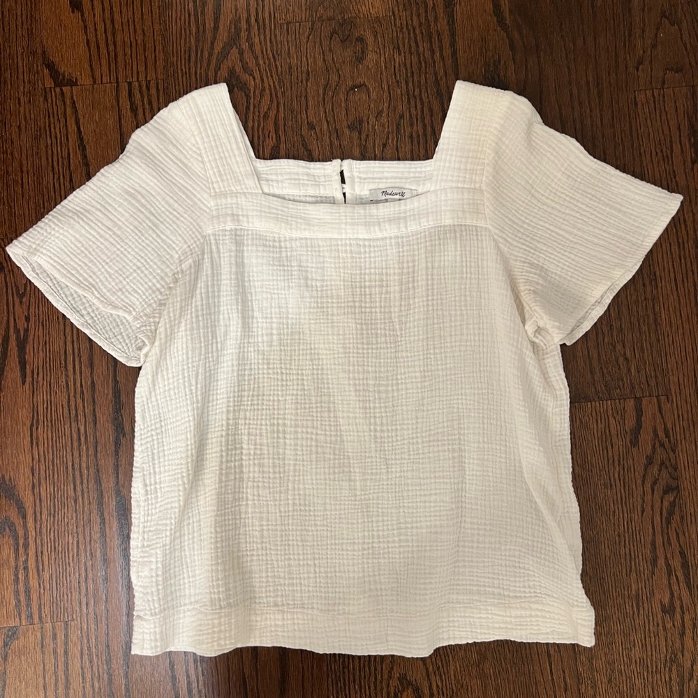 Madewell White Square Neck
